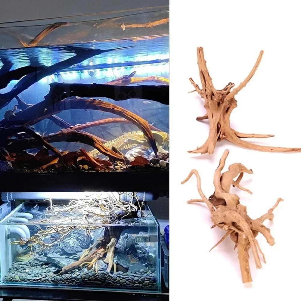 Aquarium Planted Soil - Fish Tank Decoration Natural Wooden Small