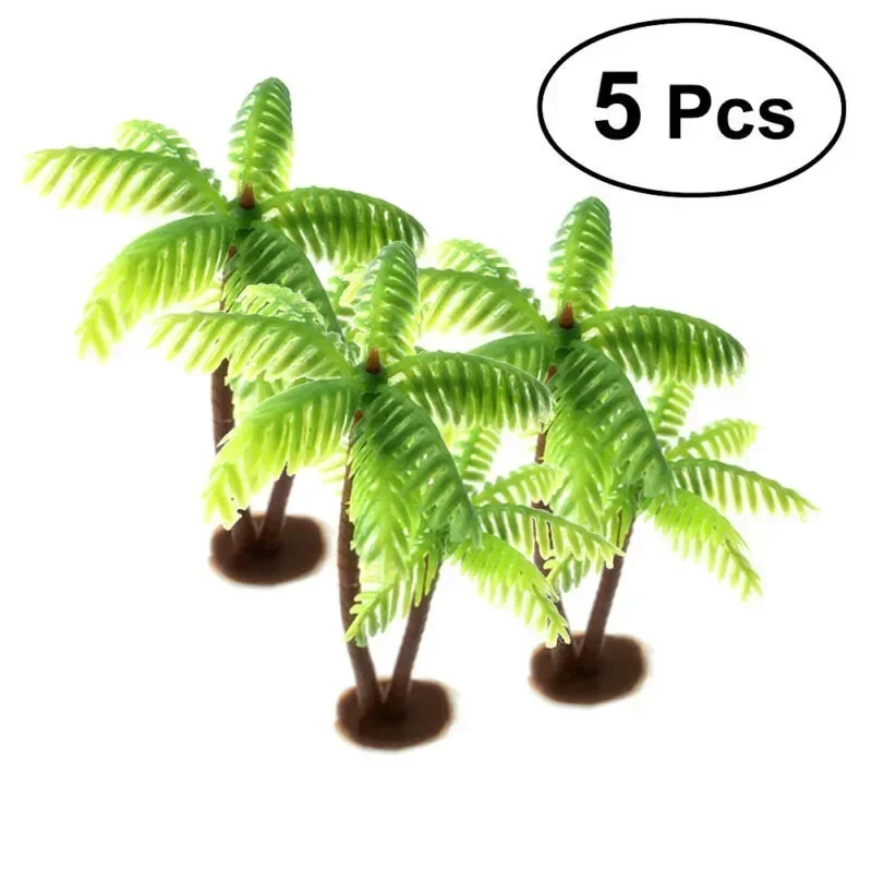 Aquarium Plant Delivery - 5Pcs Mini Plastic Coconut Palm Tree