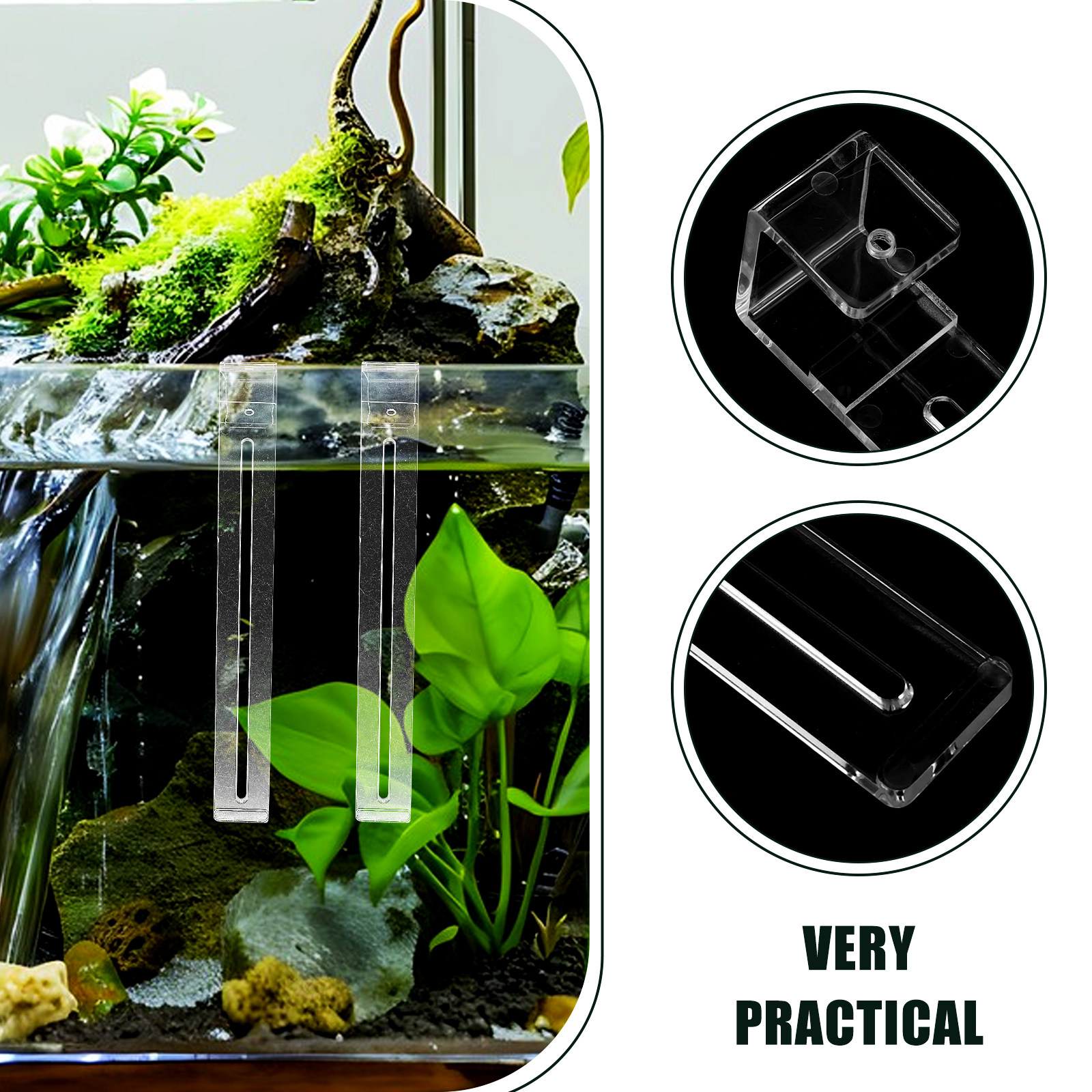 2Pcs Lightweight Sturdy Plasti - Aquarium Planted Tank Setup recension och pris