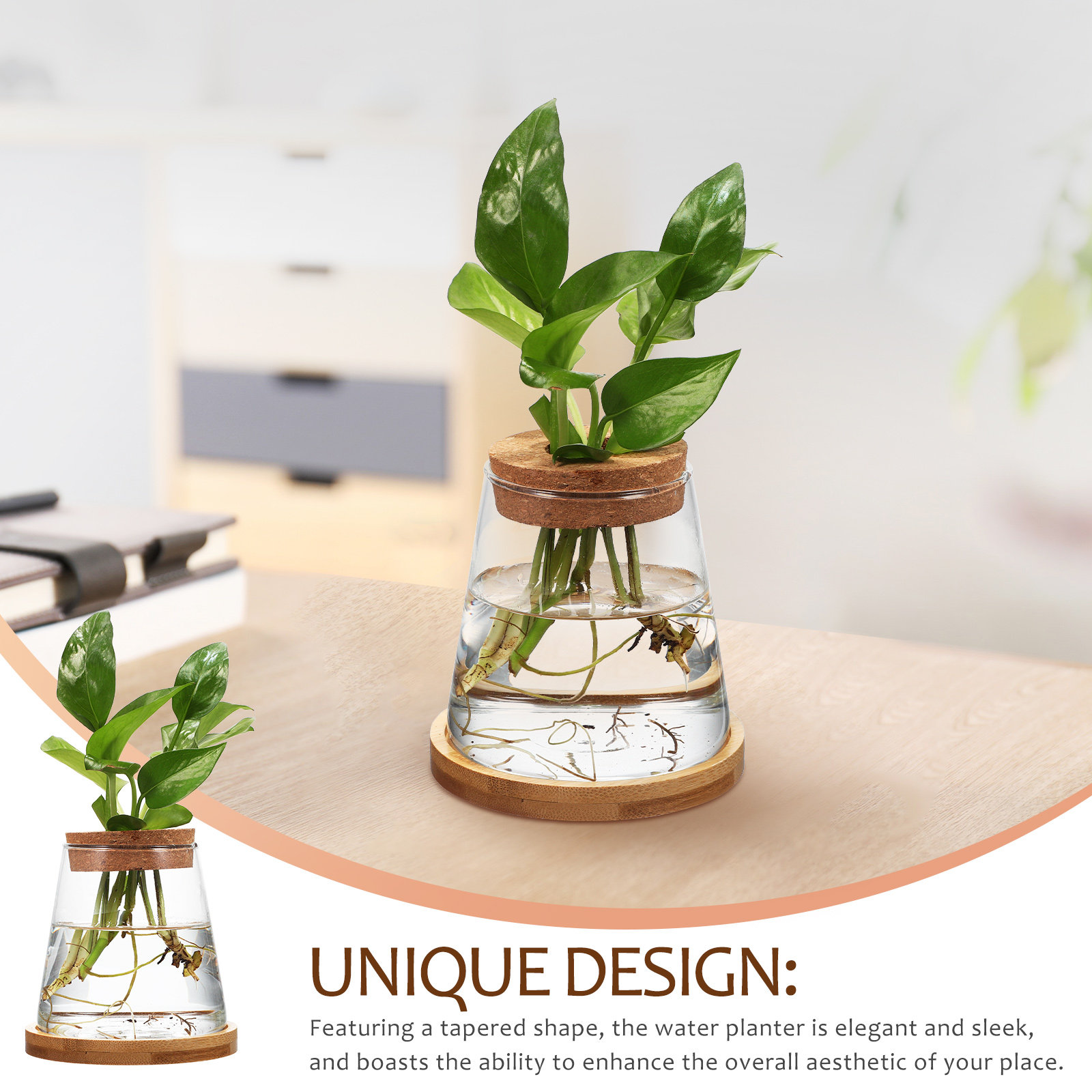 2Pcs Water Planters Glass Prop - Aquarium Planted Plants recension och pris