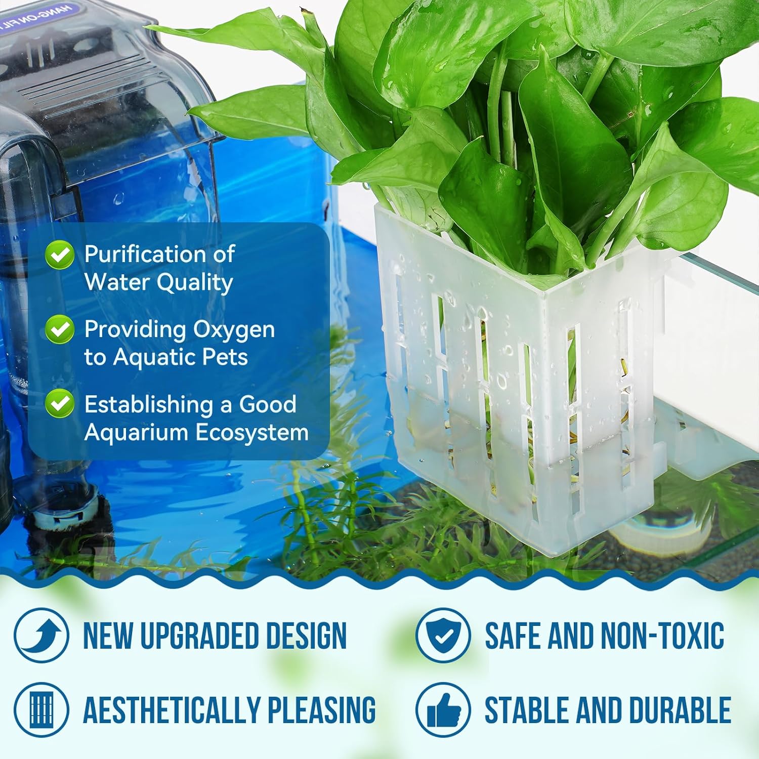 Large Aquarium Plant Holder wi - Aquarium Planted Plants recension och pris