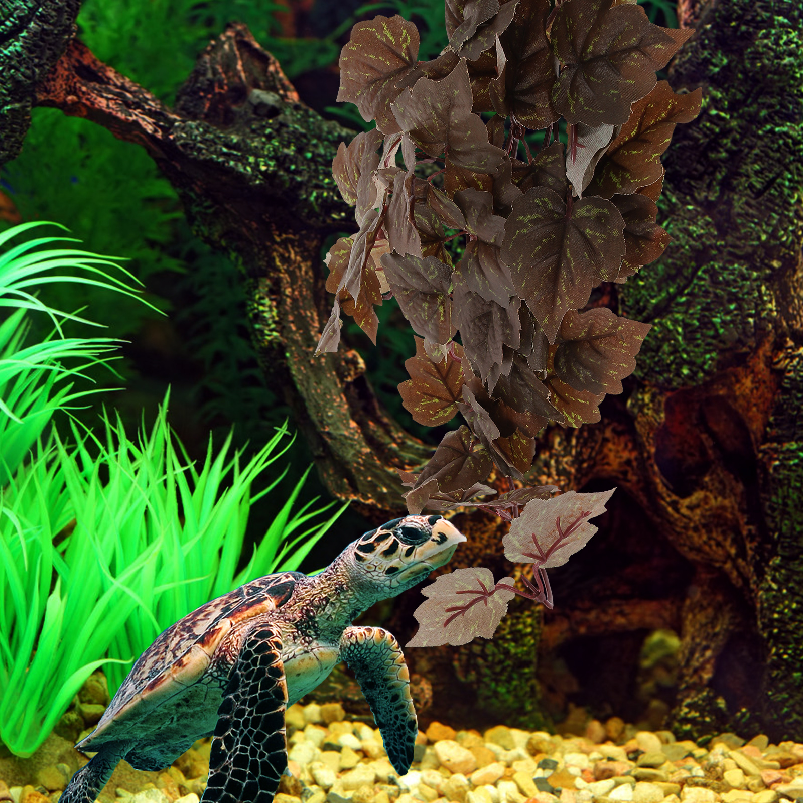 Lifelike Artificial Hanging Pl - Aquarium Plant Vine recension och pris