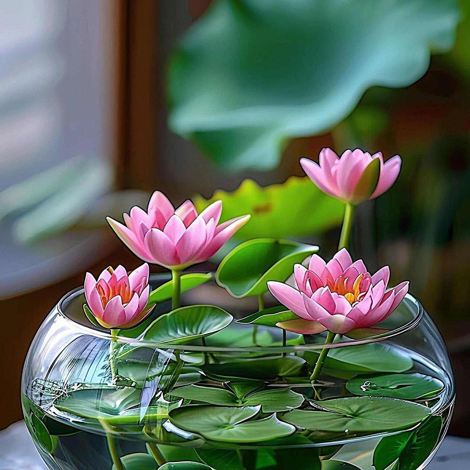 Fish Glass Bowl Glass Large Hy - Aquarium Planted Plants recension och pris