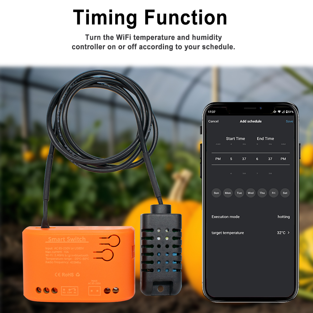 Tuya WiFi Temperature Humidity - Aquarium Plant Delivery recension och pris