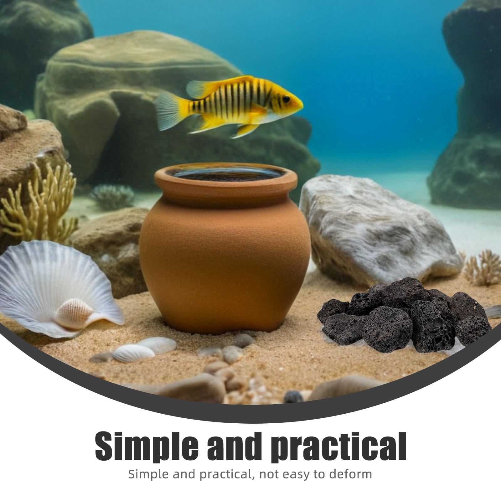1Pack Natural Volcanic Stones  - Planted Aquarium Accessories recension och pris