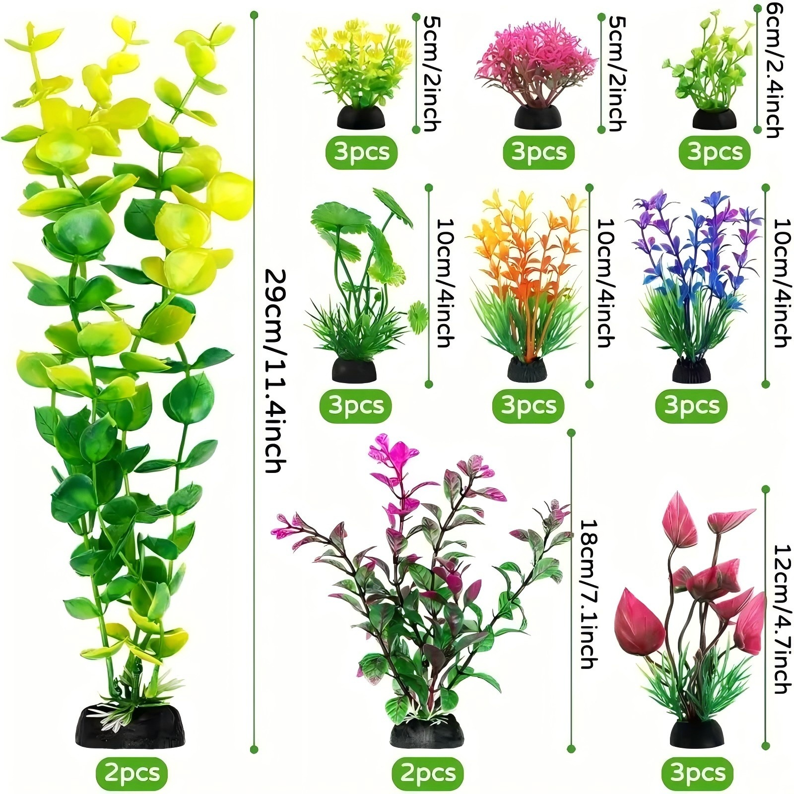 Aquarium Decor Set Artificial  - Planted Aquarium Aquascape recension och pris