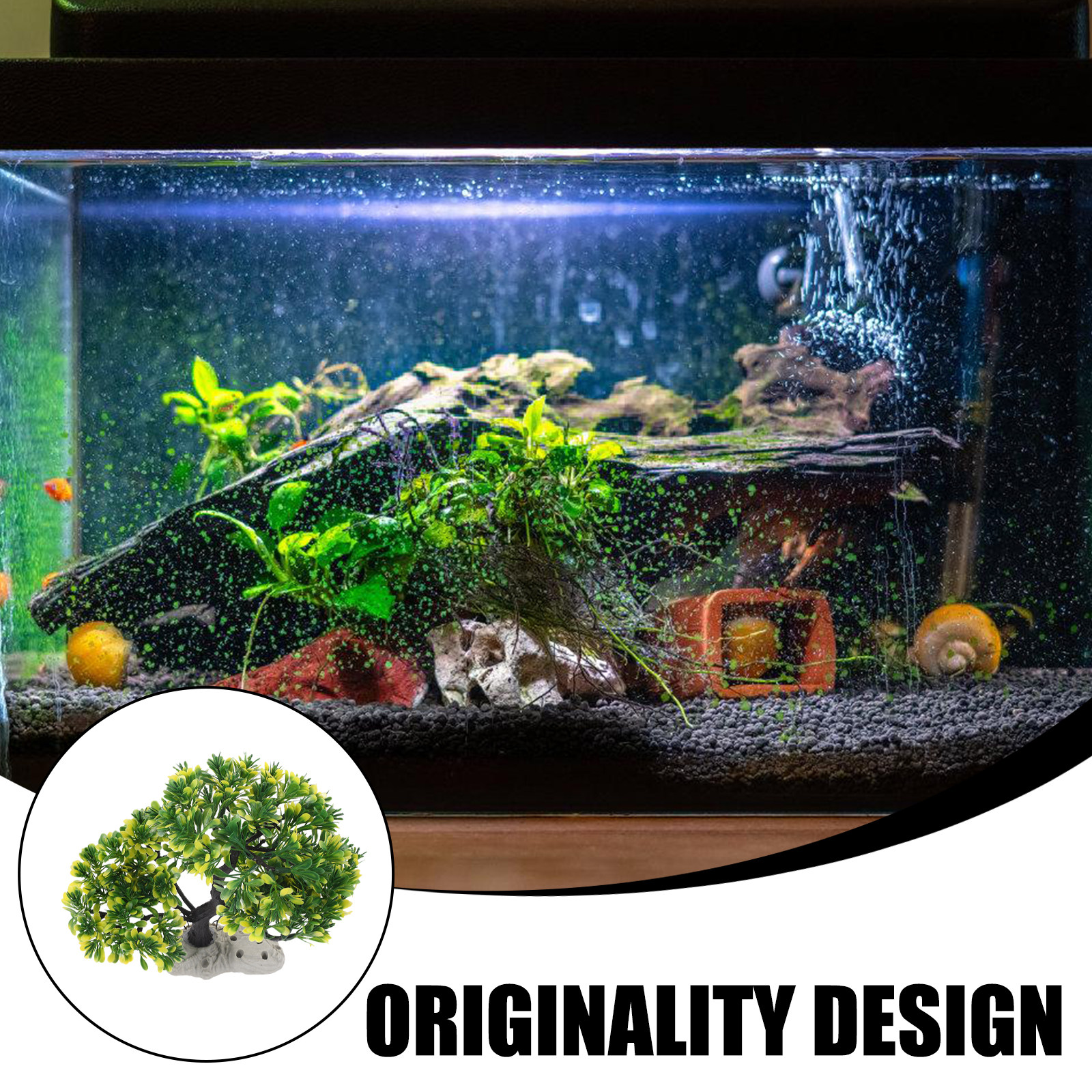 Sophisticated Artificial Pine  - Aquarium Planted Tank Setup recension och pris