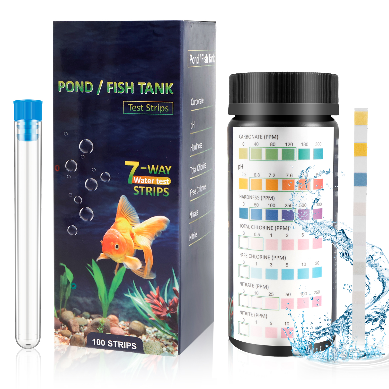 100Pcs 7 in 1 Aquarium Test St - Planted Aquarium Test Kit recension och pris
