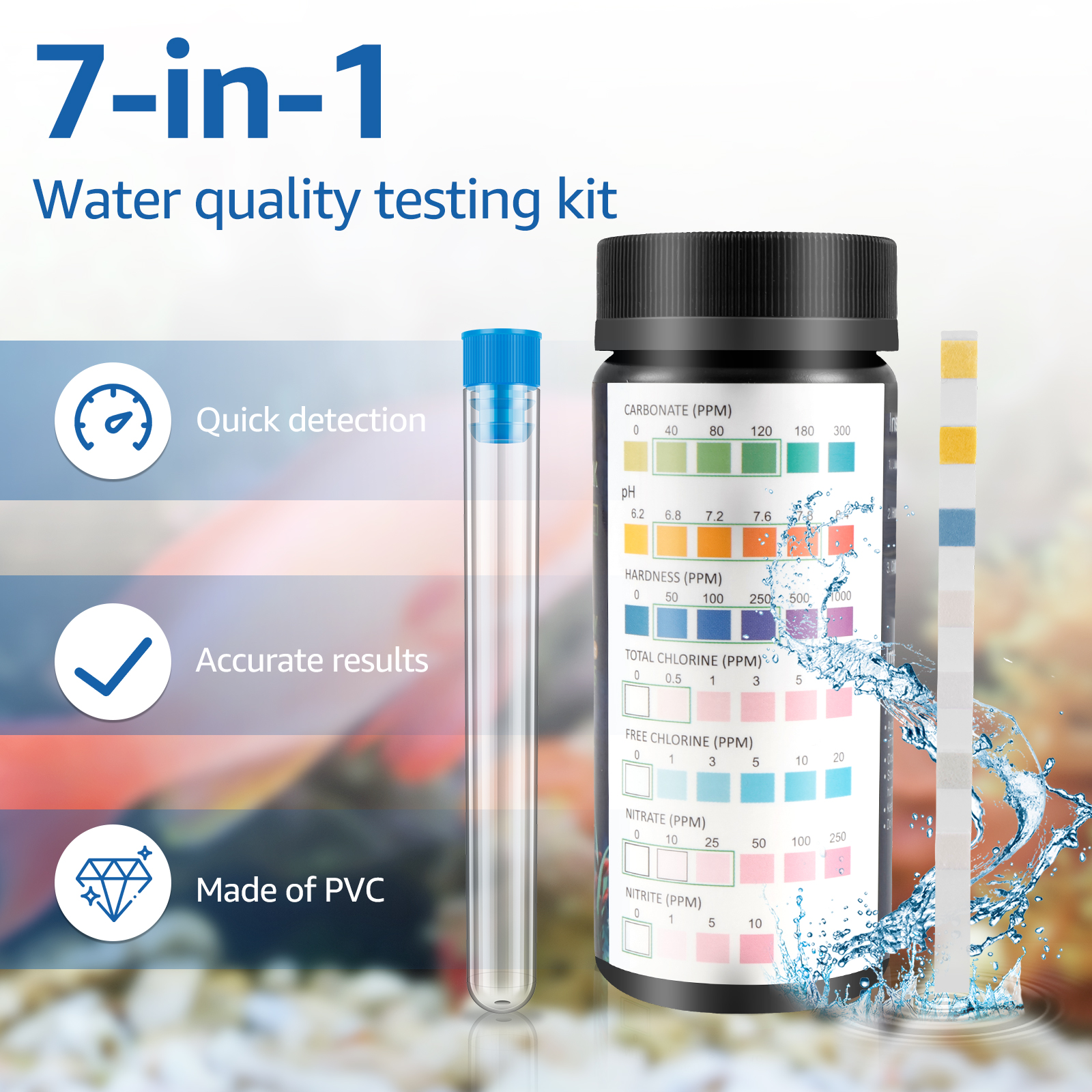 100Pcs 7 in 1 Aquarium Test St - Planted Aquarium Test Kit recension och pris