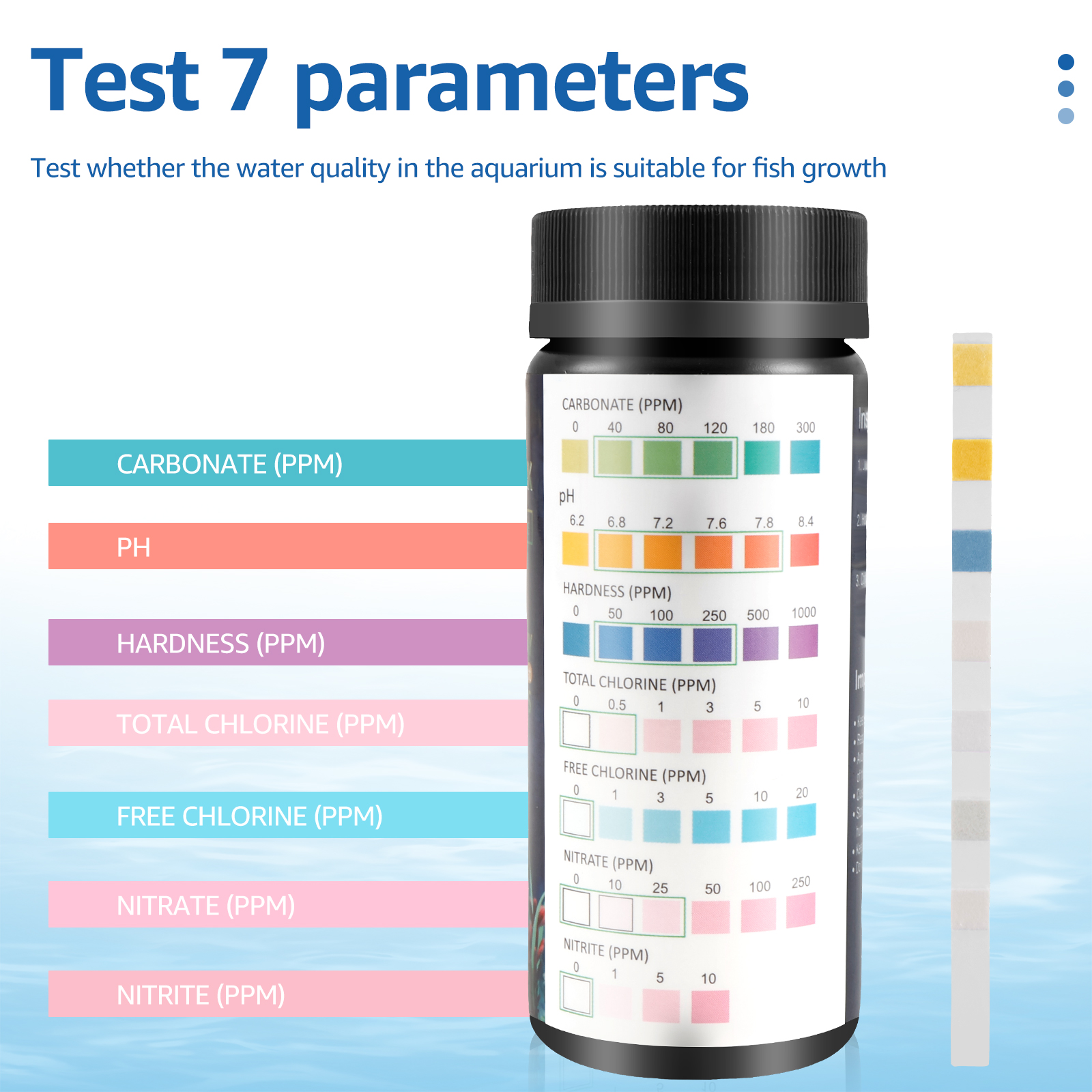 100Pcs 7 in 1 Aquarium Test St - Planted Aquarium Test Kit recension och pris